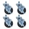 Bk Resources 4-inch Threaded Stem Casters, Gray Rubber Wheels, Top Lock Brake, 300lb Capacity, 4PK 4SBR-5ST-GR-PS4 - alternate 1